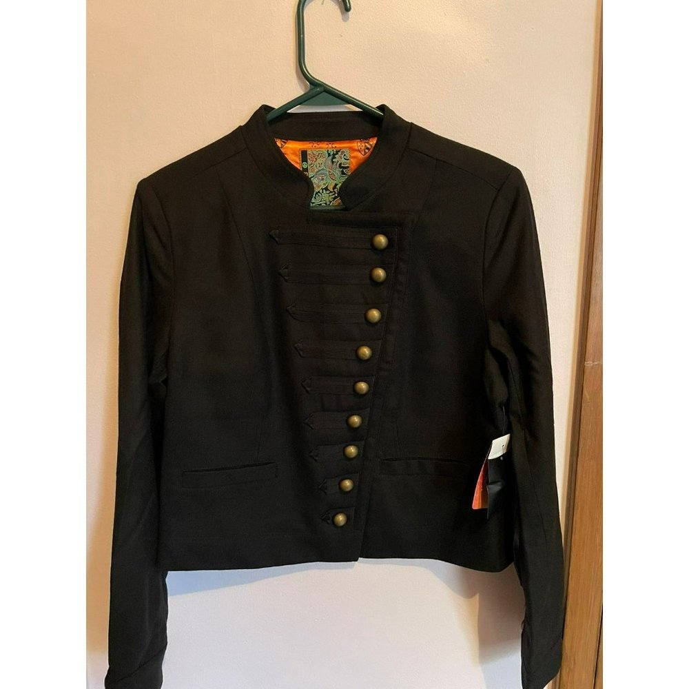 Ladies 2HO Two Old Hippies Threads Wool Military Jacket Size Medium - Picture 10 of 10